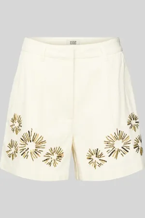 Scotch&Soda Wide Leg Shorts mit Zierstein- und Paillettenbesatz in , Größe L