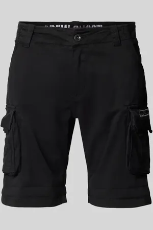 Alpha Industries Regular Fit Cargoshorts mit Label-Stitching Modell 