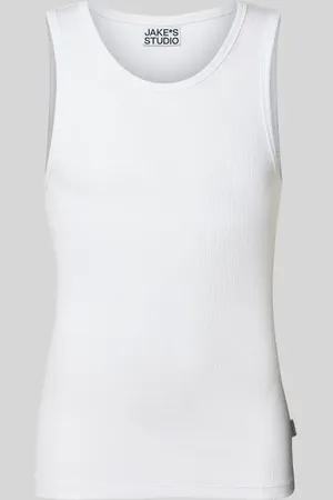 Jake*s Tanktop mit Rundhalsausschnitt und Label-Detail in , Größe L