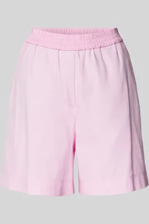 Marc Cain Shorts aus Leinen-Mix mit elastischem Bund in , Größe 36