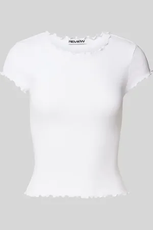 Review T-Shirt mit Muschelsaum in , Größe L