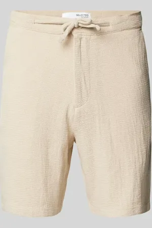 SELECTED Regular Fit Bermudas mit Strukturmuster Modell 