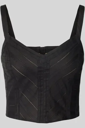 Drykorn Crop Top mit abgerundetem V-Ausschnitt Modell 