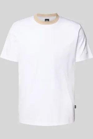 HUGO BOSS T-Shirt mit geripptem Rundhalsausschnitt Modell 