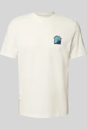 Blend T-Shirt mit Motiv- und Statement-Stitching Modell 