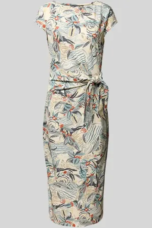 Ralph Lauren Knielanges Kleid mit Knotendetail Modell 