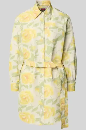 Kenzo Knielanges Kleid mit Knopfleiste in , Größe L