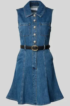 Self-Portrait Minikleid in Denim-Optik in , Größe L