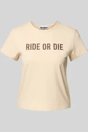 Review T-Shirt mit Statement-Print in , Größe L