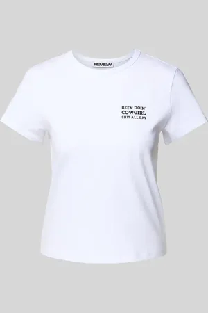 Review T-Shirt mit Statement-Print in , Größe L