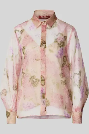 Max Mara Regular Fit Seidenbluse mit verdeckter Knopfleiste in , Größe 34