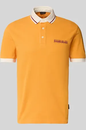 Napapijri Slim Fit Poloshirt mit Label-Print in , Größe L