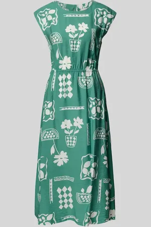 Ichi Midikleid mit Rundhalsausschnitt Modell 