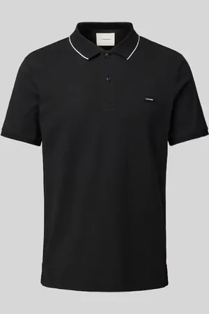 Calvin Klein Poloshirt mit Label-Detail in , Größe L