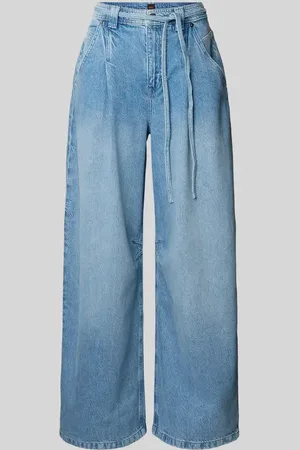 HUGO BOSS Baggy Fit Jeans mit Bindegürtel in , Größe 25