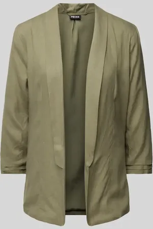 Pieces® Regular Fit Blazer aus Viskose-Leinen-Mix Modell 