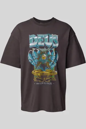 Deus Ex Machina T-Shirt mit Label-Print in , Größe L