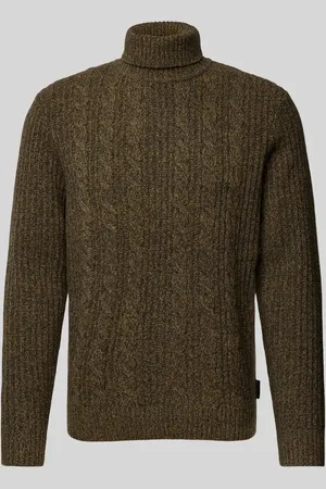 Bugatti Rollkragenpullover mit Label-Detail in , Größe XXL