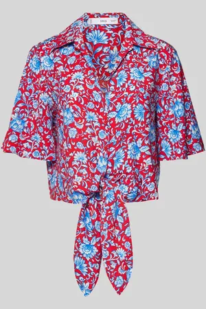 MANGO Bluse mit Saum zum Binden in , Größe L