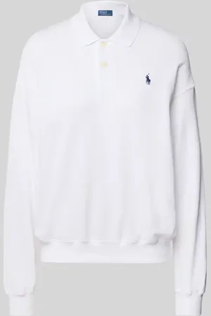 Ralph Lauren Sweatshirt mit Polokragen und Label-Stitching in , Größe L