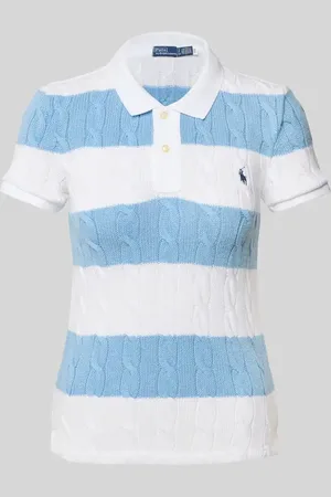 Ralph Lauren Strickshirt mit Polokragen und Label-Stitching in , Größe L