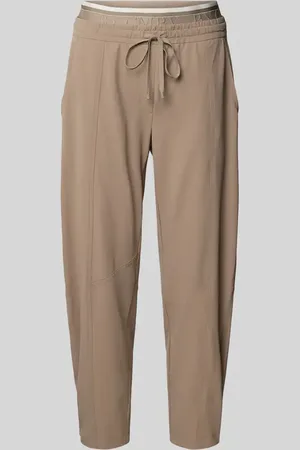 Cambio Stoffhose mit Logo-Bund und Kordelzug Modell 