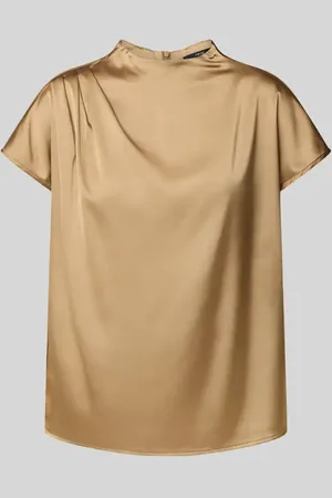 Zero Regular Fit Bluse mit Raffungen und Stehkragen in , Größe 34