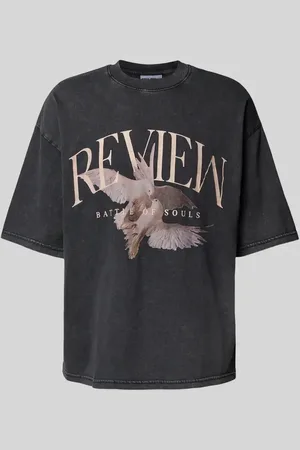 Review T-Shirt mit Label-Print in , Größe L