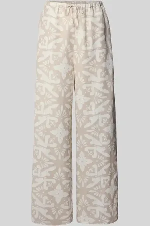 Christian Berg Straight Leg Leinenhose mit Eingrifftaschen in , Größe 34