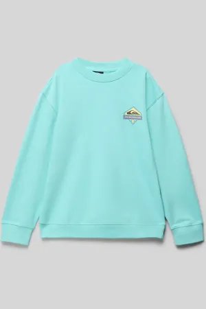 Quiksilver Sweatshirt mit Label-Print und Rundhalsausschnitt in , Größe 152