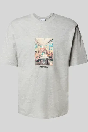Review Regular Fit T-Shirt aus Baumwoll-Viskose-Mix in , Größe L