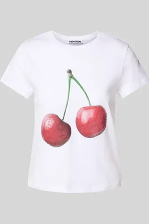 Review T-Shirt mit Label-Print in , Größe L