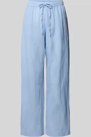 Neo Noir Straight Fit Leinenhose mit Eingrifftaschen Modell 