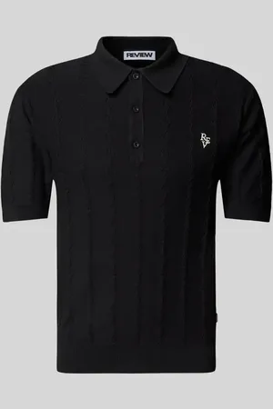 Review Regular Fit Poloshirt mit Label-Stitching in , Größe L