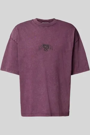 Review Oversized T-Shirt mit geripptem Rundhalsausschnitt in , Größe L