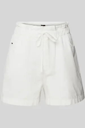 Tommy Hilfiger Regular Fit Paperbag-Shorts aus Baumwoll-Leinen-Mix in , Größe L