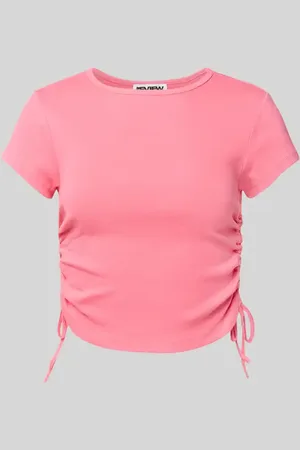 Review Cropped T-Shirt mit Raffungen in , Größe L