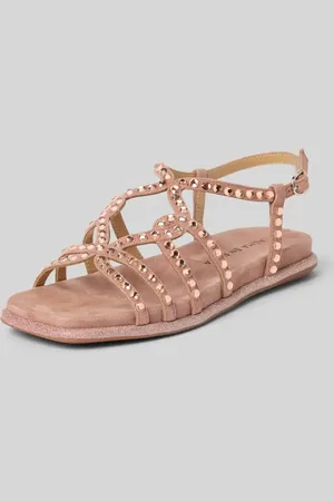 Alma en Pena Ledersandalette mit Ziersteinbesatz in , Größe 36