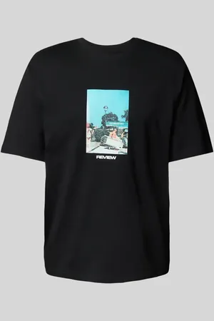 Review Regular Fit T-Shirt aus Baumwoll-Viskose-Mix in , Größe L
