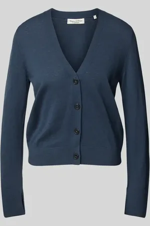 Marc O’ Polo Slim Fit Strickjacke aus Baumwoll-Leinen-Mix in , Größe L