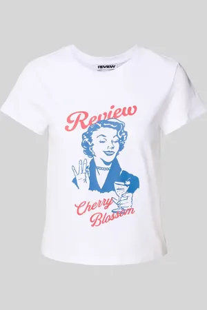 Review T-Shirt mit Label-Print in , Größe L
