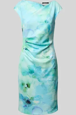 Swing Knielanges Cocktailkleid mit Gehschlitz in , Größe 34