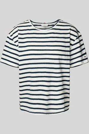 Tommy Hilfiger Relaxed Fit T-Shirt aus Leinen-Baumwoll-Mix in , Größe L