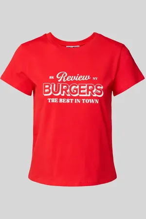 Review T-Shirt mit Label-Print in , Größe L