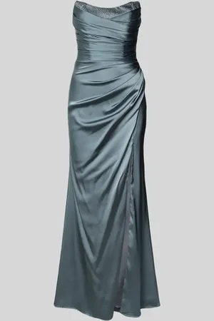 hey kyla Off-Shoulder-Kleid mit Ziersteinbesatz und Raffungen in , Größe 32