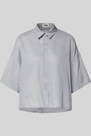 Drykorn Relaxed Fit Leinenbluse mit überschnittenen Schultern in , Größe 36