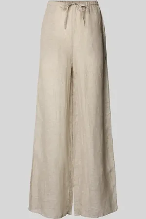 Christian Berg Wide Leg Leinenhose mit Eingrifftaschen in , Größe 34