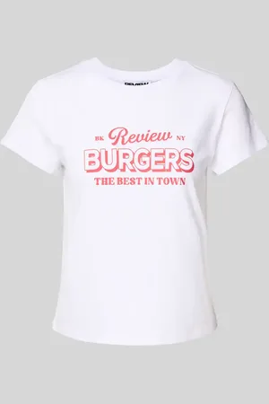 Review T-Shirt mit Label-Print in , Größe L