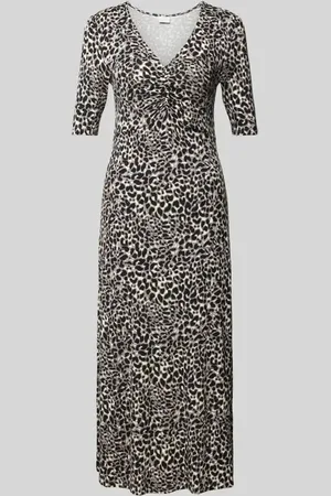 Kaffe Midikleid mit V-Ausschnitt Modell 