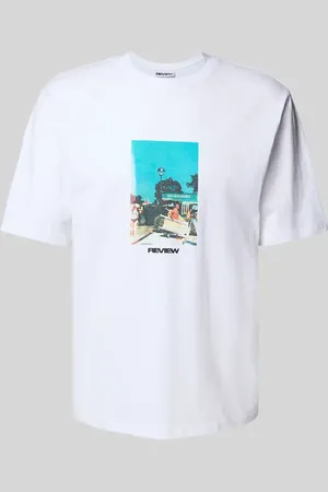 Review Regular Fit T-Shirt aus Baumwoll-Viskose-Mix in , Größe L
